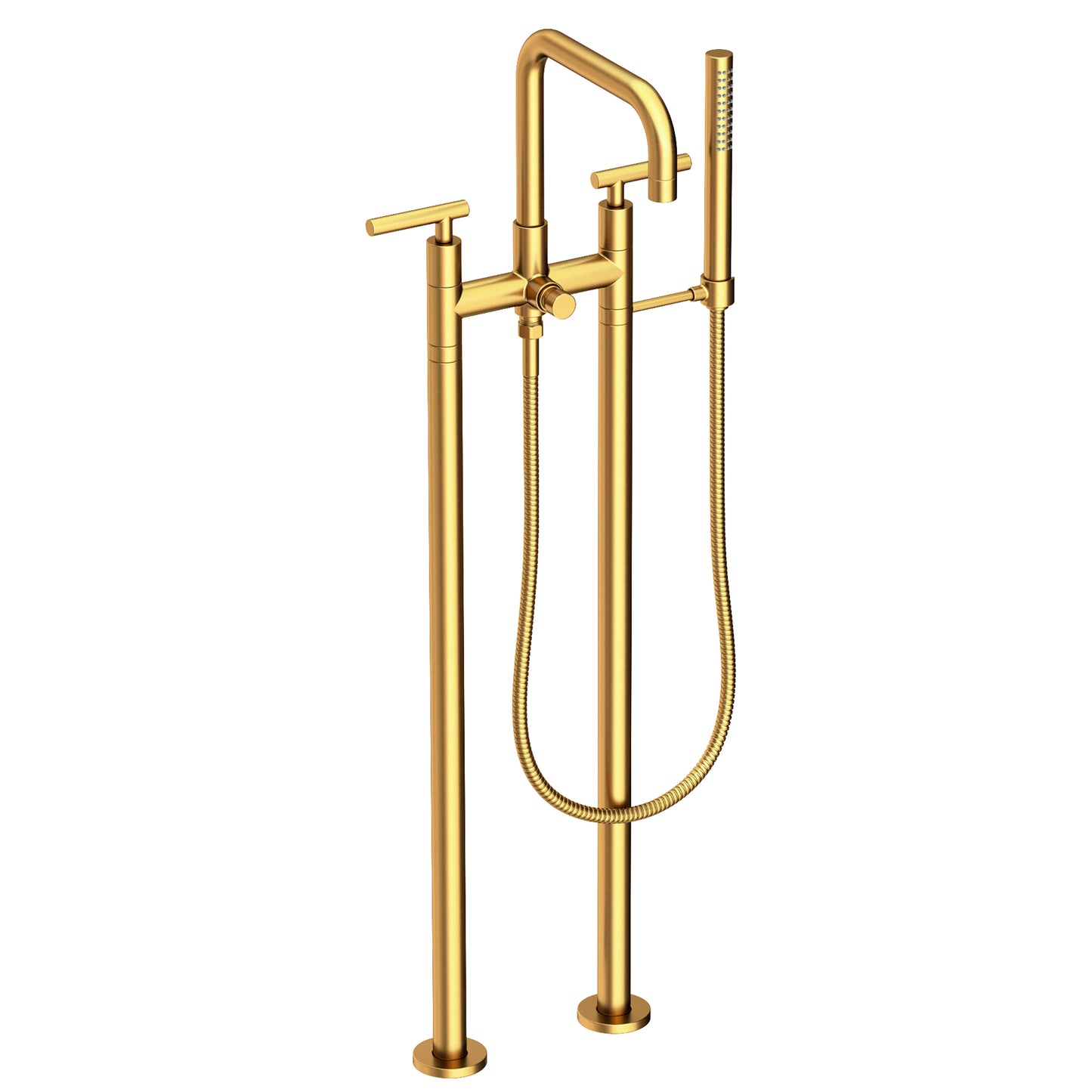 Newport Brass 1400-4263 East Square Exposed Tub & Hand Shower Set w/Risers