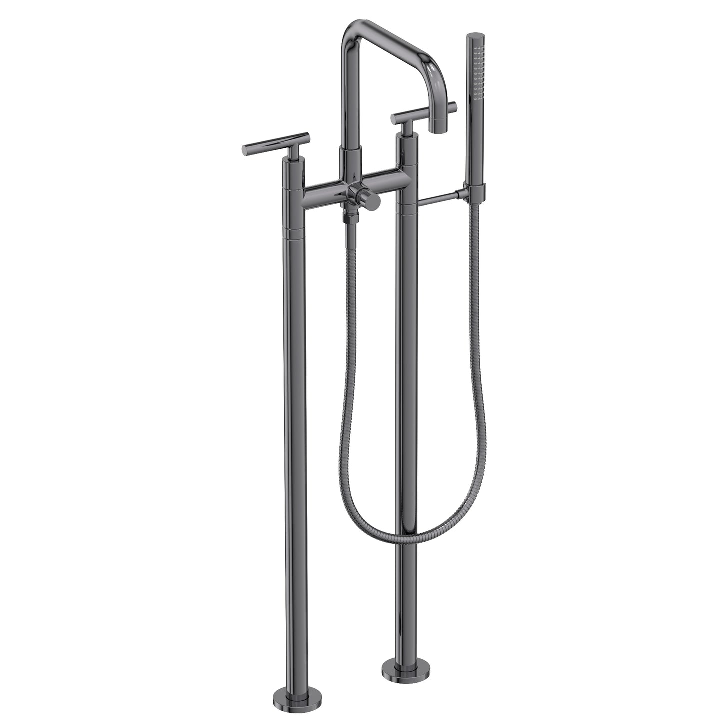 Newport Brass 1400-4263 East Square Exposed Tub & Hand Shower Set w/Risers