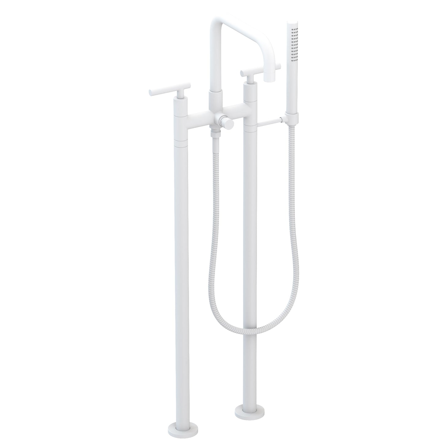 Newport Brass 1400-4263 East Square Exposed Tub & Hand Shower Set w/Risers