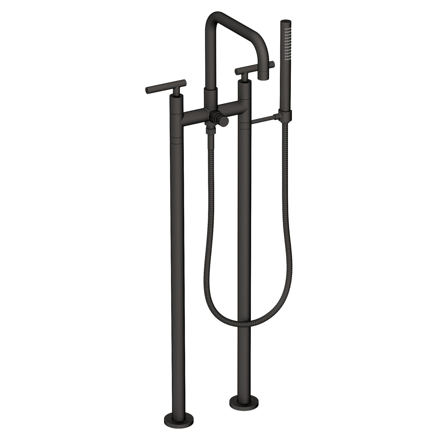 Newport Brass 1400-4263 East Square Exposed Tub & Hand Shower Set w/Risers