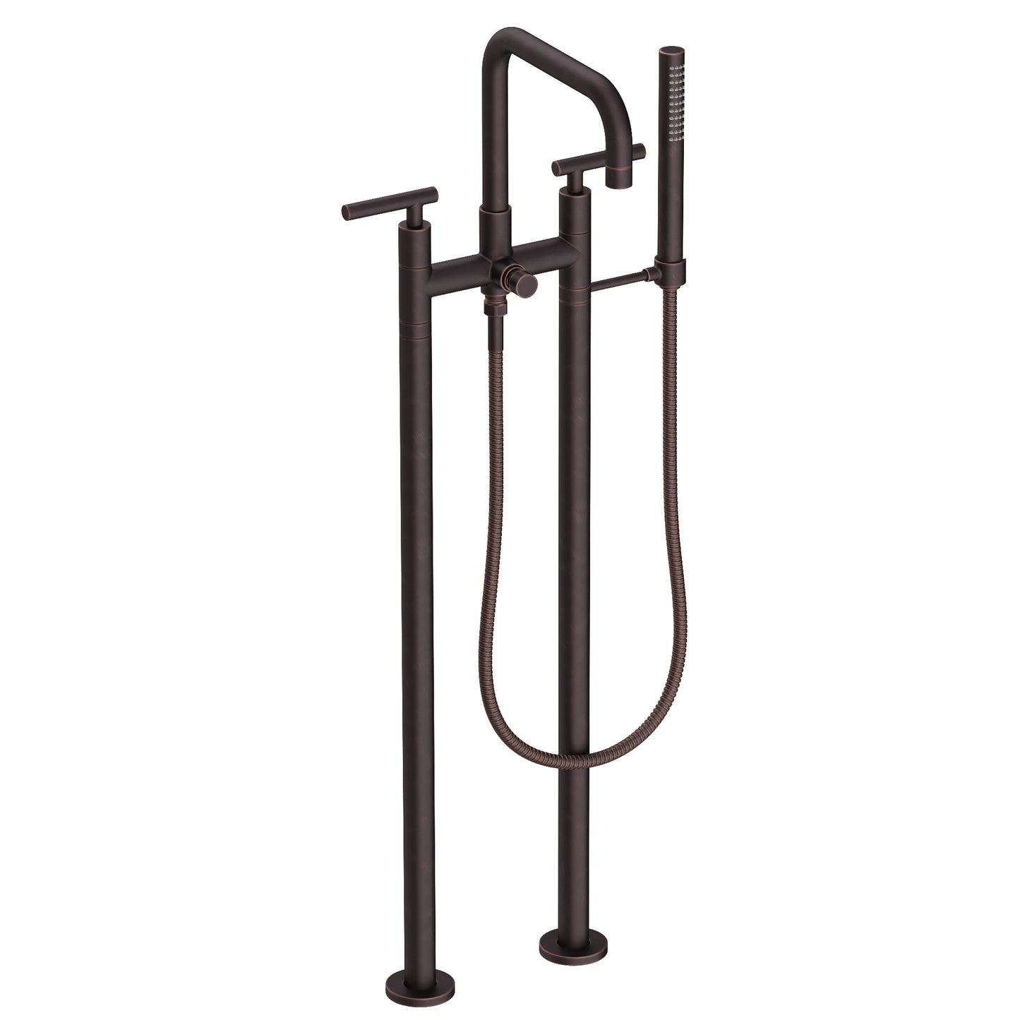 Newport Brass 1400-4263 East Square Exposed Tub & Hand Shower Set w/Risers
