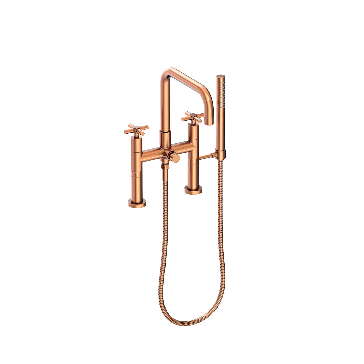 Newport Brass 1400-4272 East Square Exposed Tub & Hand Shower Set - Deck Mount