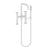 Newport Brass 1400-4272 East Square Exposed Tub & Hand Shower Set - Deck Mount