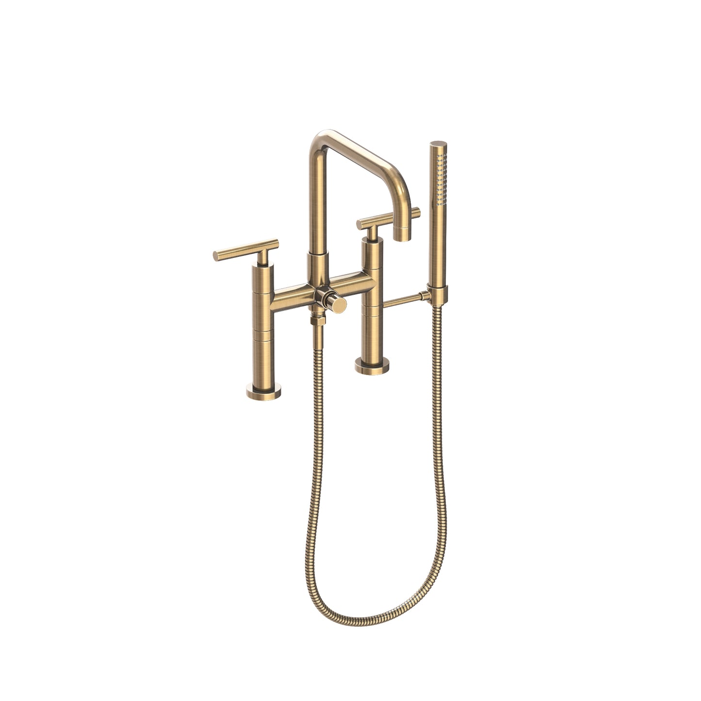 Newport Brass 1400-4273 East Square Exposed Tub & Hand Shower Set - Deck Mount