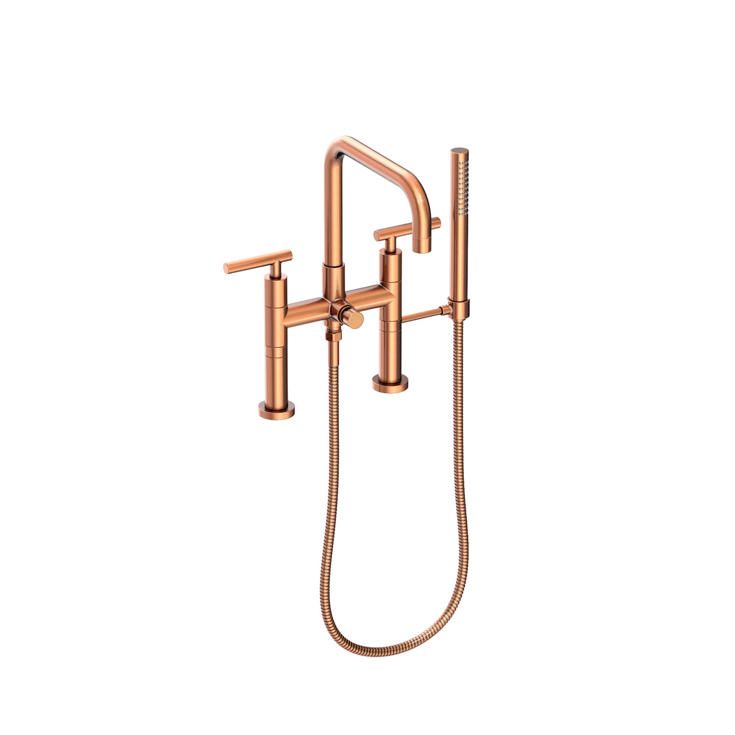 Newport Brass 1400-4273 East Square Exposed Tub & Hand Shower Set - Deck Mount