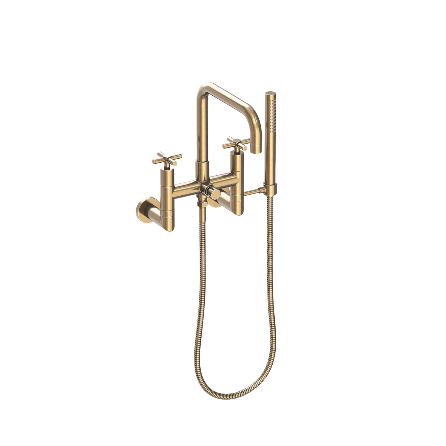 Newport Brass 1400-4282 East Square Exposed Tub & Hand Shower Set - Wall Mount