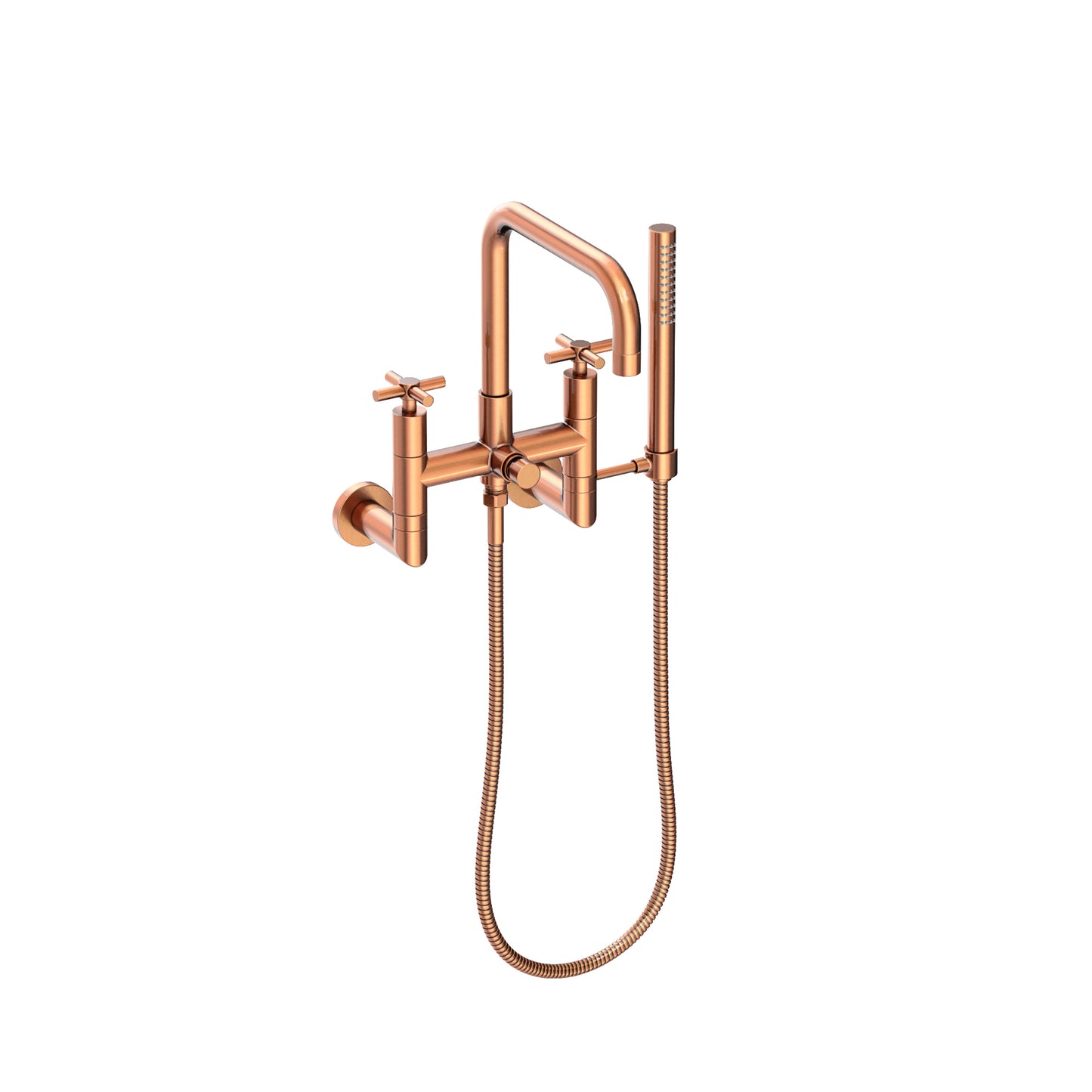 Newport Brass 1400-4282 East Square Exposed Tub & Hand Shower Set - Wall Mount