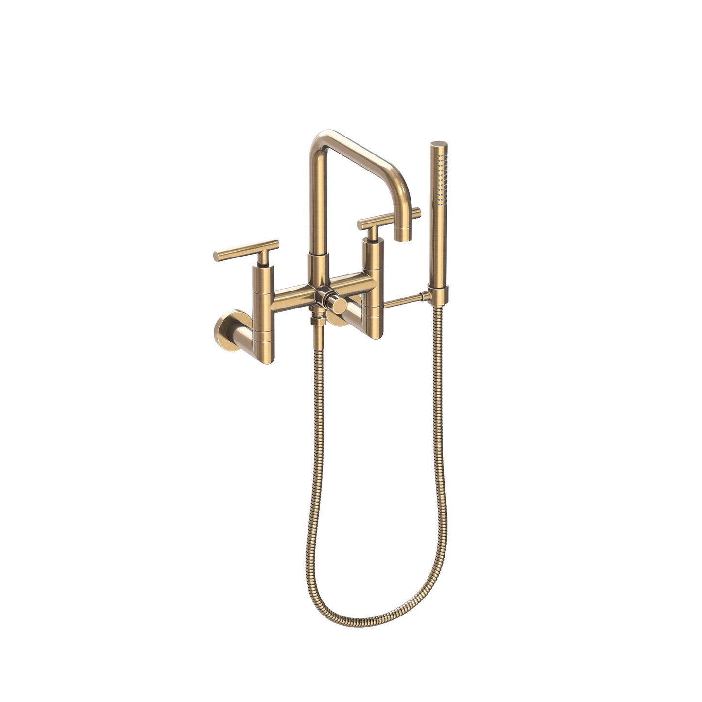 Newport Brass 1400-4283 East Square Exposed Tub & Hand Shower Set - Wall Mount