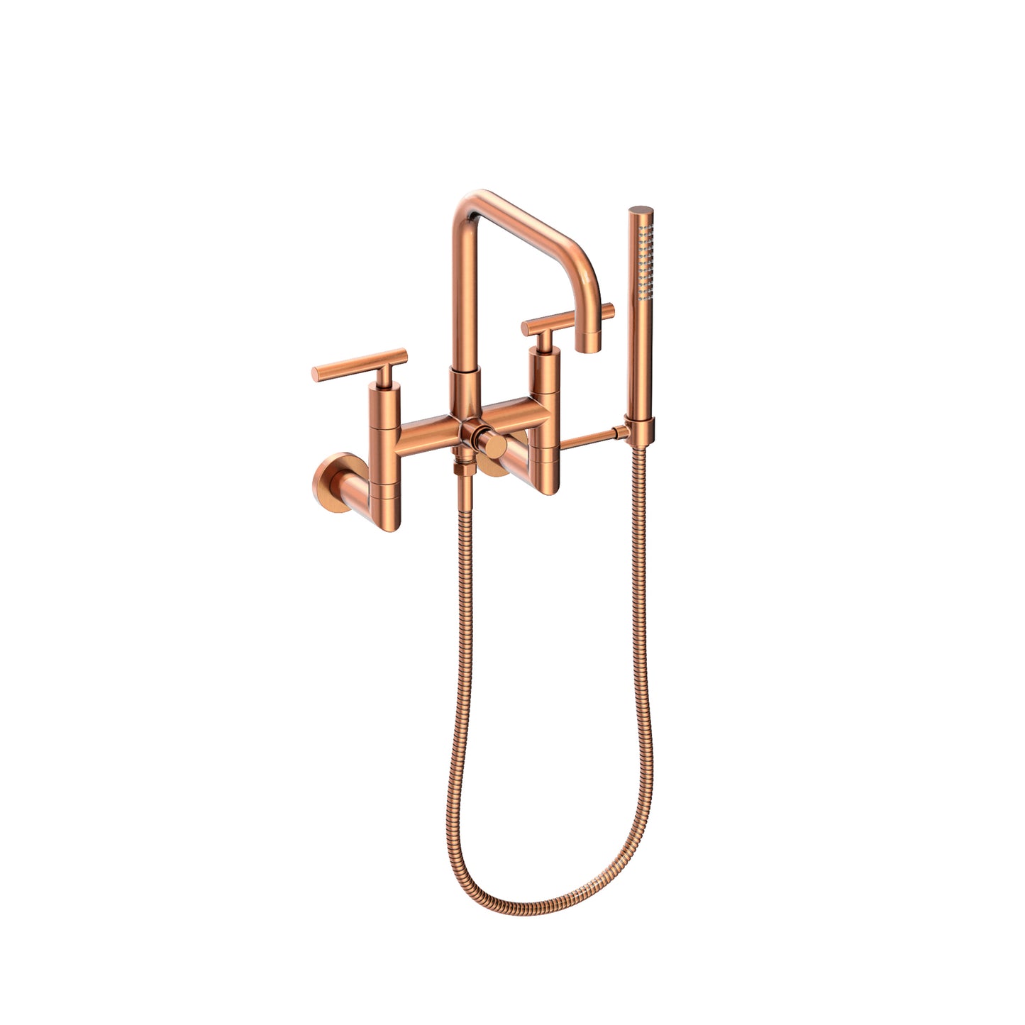 Newport Brass 1400-4283 East Square Exposed Tub & Hand Shower Set - Wall Mount