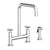 Newport Brass 1400-5412 East Square Kitchen Bridge Faucet with Side Spray