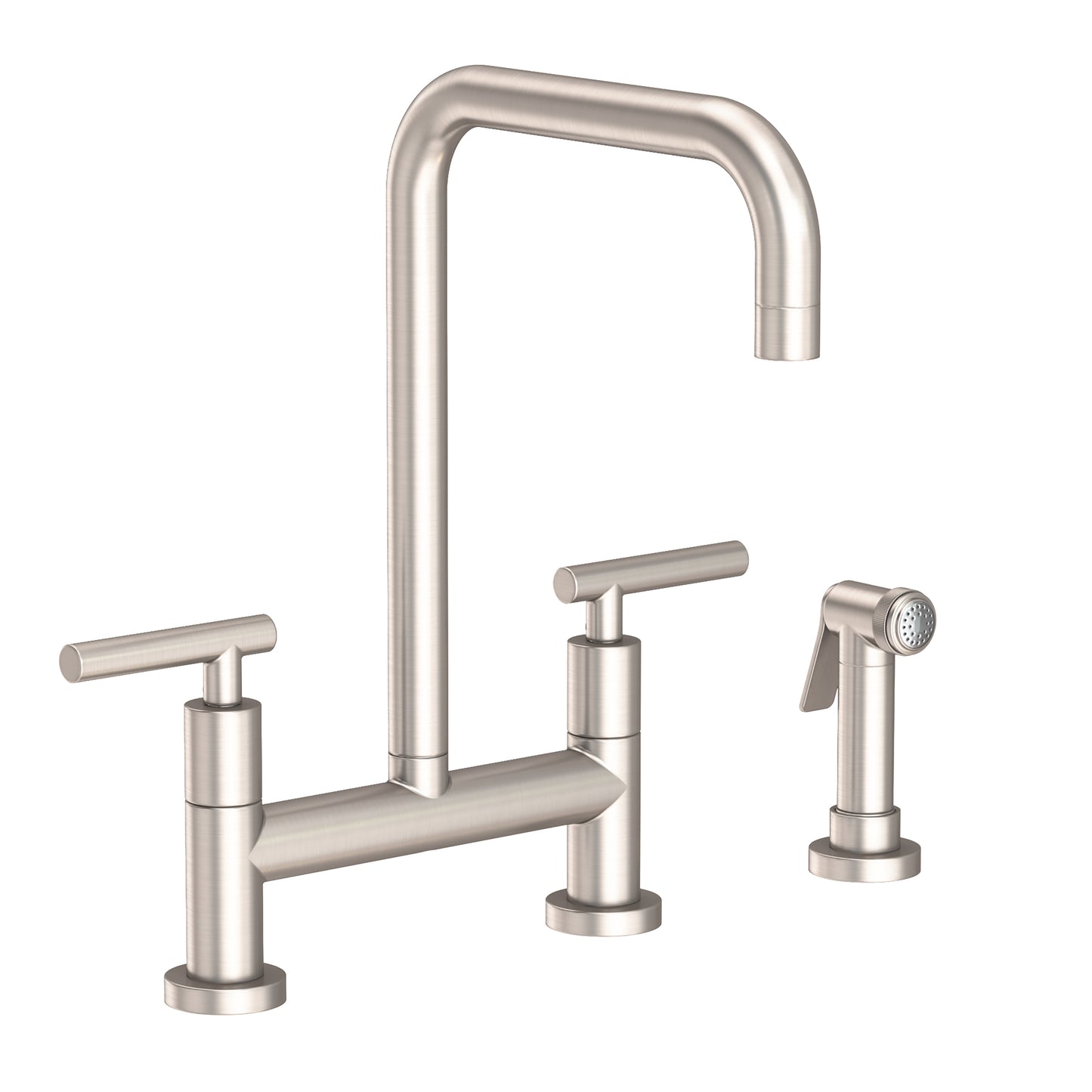 Newport Brass 1400-5413 East Square Kitchen Bridge Faucet With Side Spray
