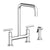 Newport Brass 1400-5413 East Square Kitchen Bridge Faucet With Side Spray