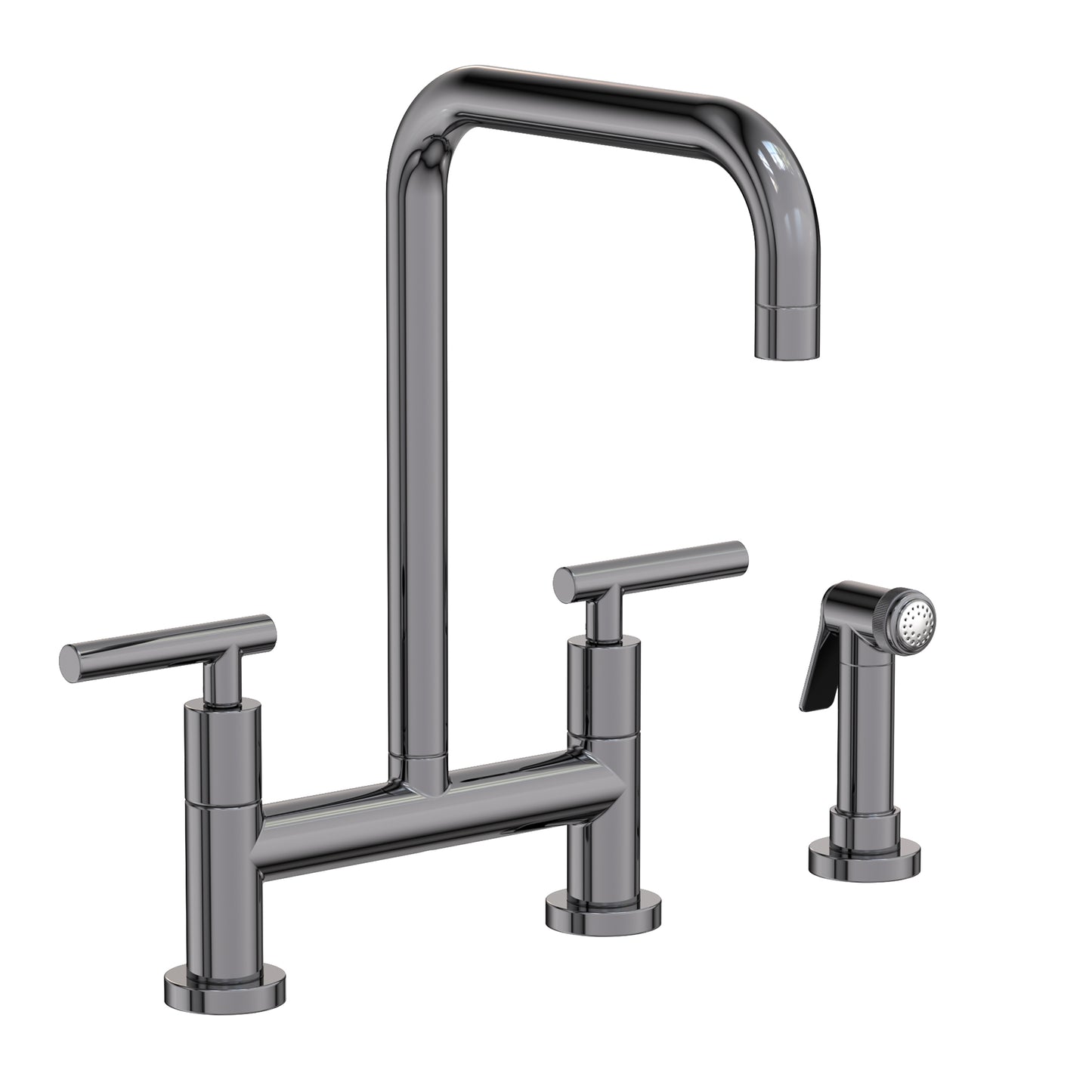 Newport Brass 1400-5413 East Square Kitchen Bridge Faucet With Side Spray