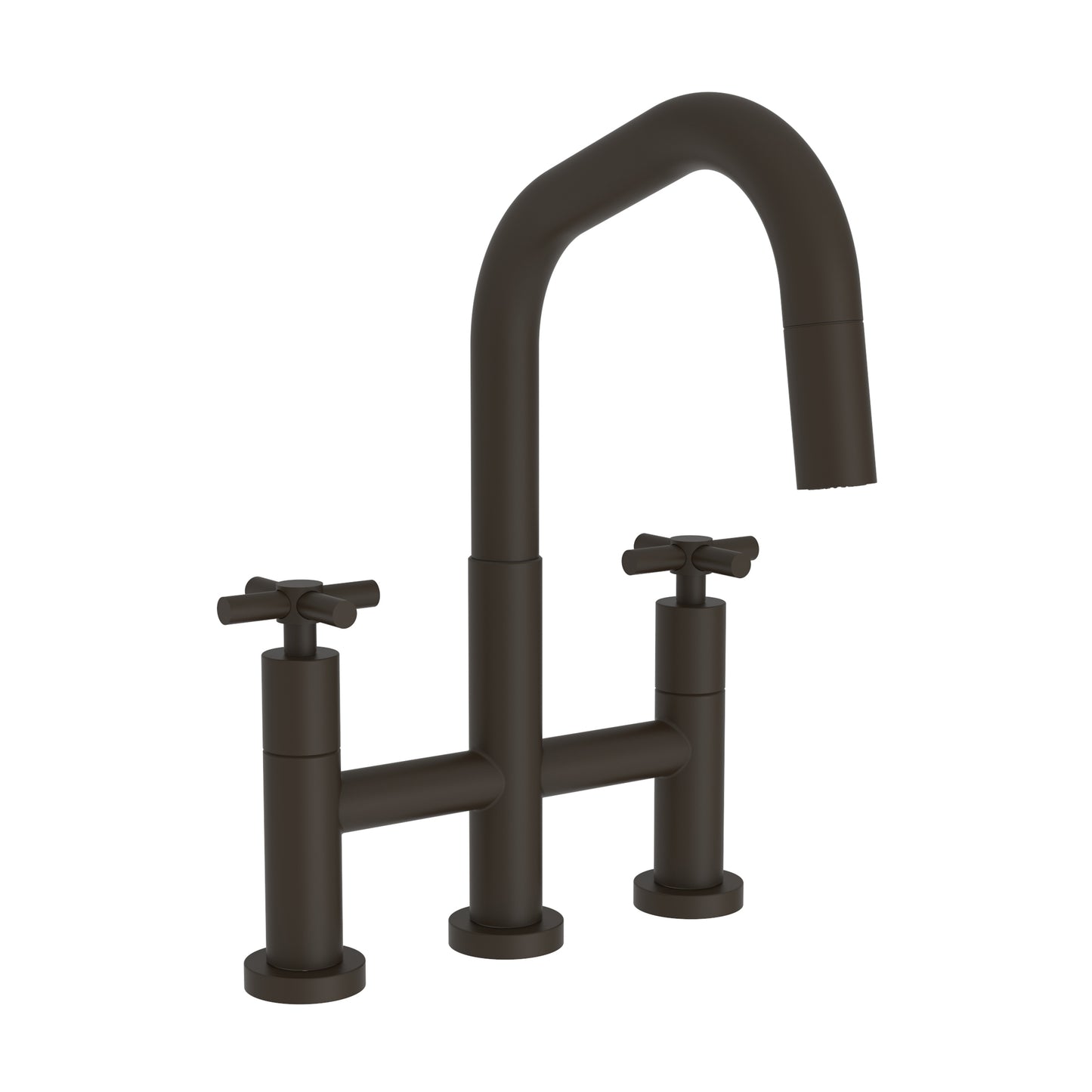 Newport Brass 1400-5462 East Square Kitchen Bridge Pull-Down Faucet