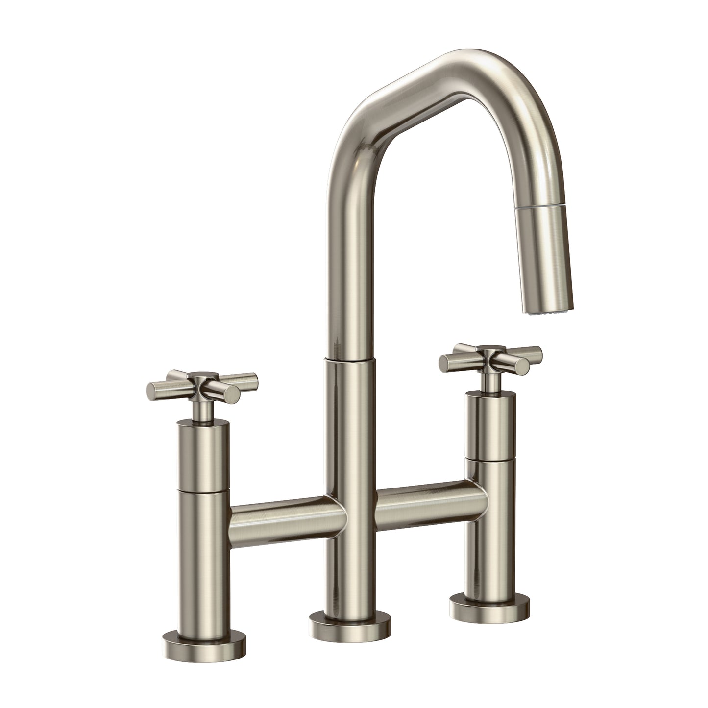 Newport Brass 1400-5462 East Square Kitchen Bridge Pull-Down Faucet