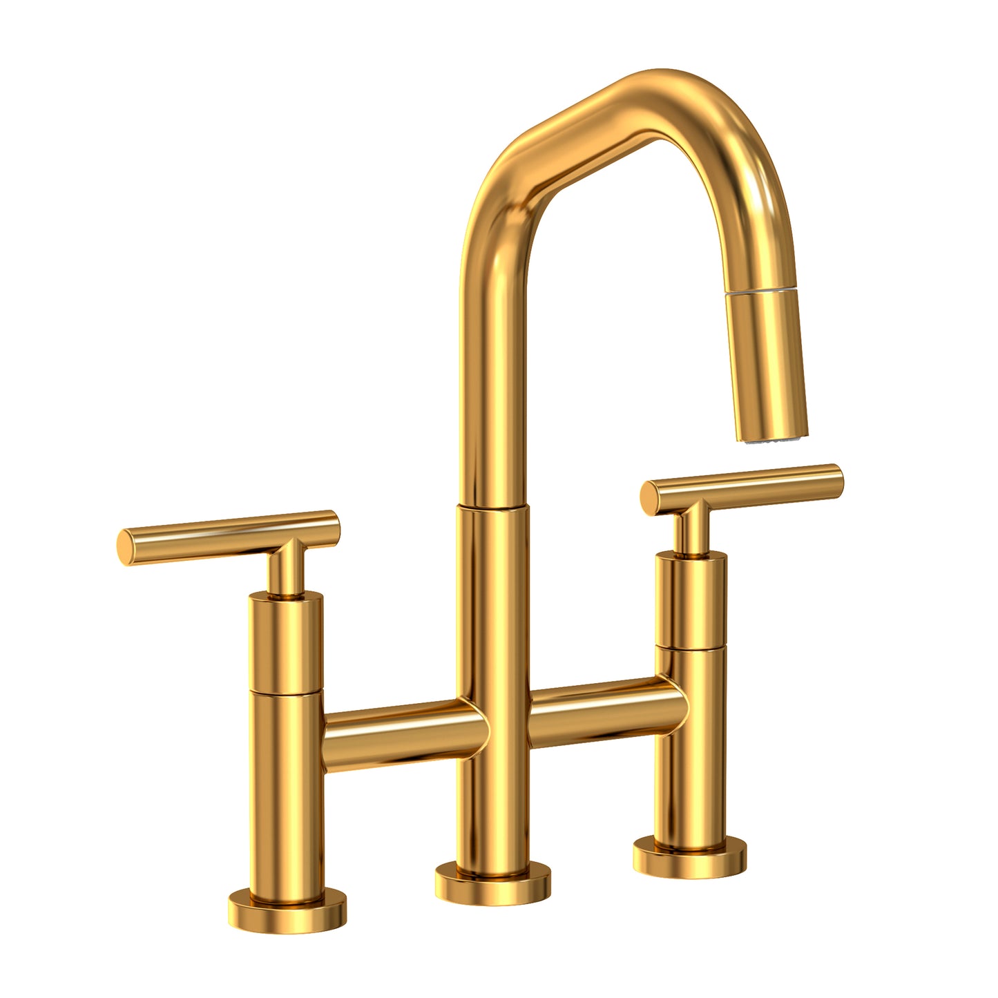 Newport Brass 1400-5463 East Square Kitchen Bridge Pull-Down Faucet
