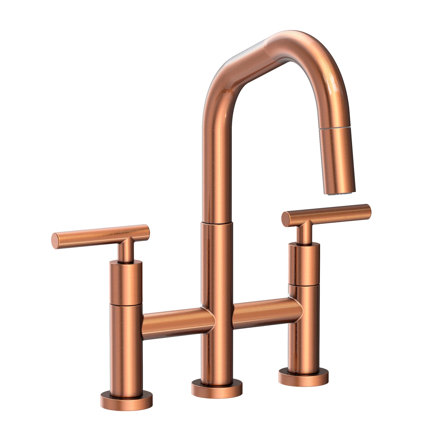Newport Brass 1400-5463 East Square Kitchen Bridge Pull-Down Faucet