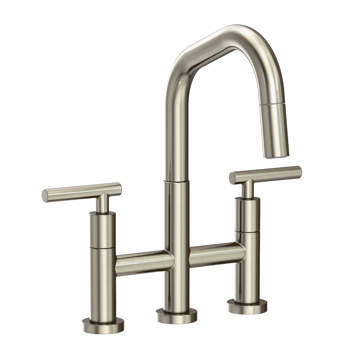 Newport Brass 1400-5463 East Square Kitchen Bridge Pull-Down Faucet