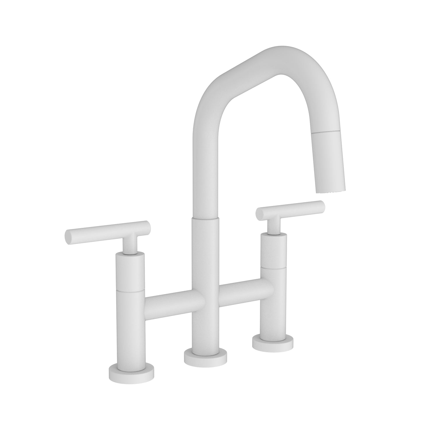 Newport Brass 1400-5463 East Square Kitchen Bridge Pull-Down Faucet