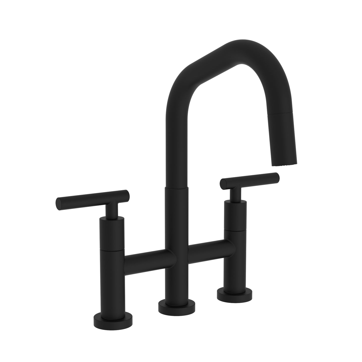 Newport Brass 1400-5463 East Square Kitchen Bridge Pull-Down Faucet