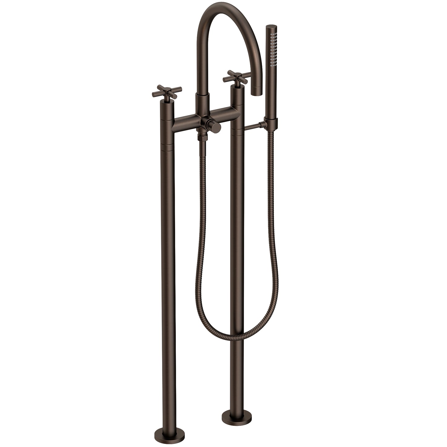 Newport Brass 1500-4262 East Linear Exposed Tub & Hand Shower Set w/Risers