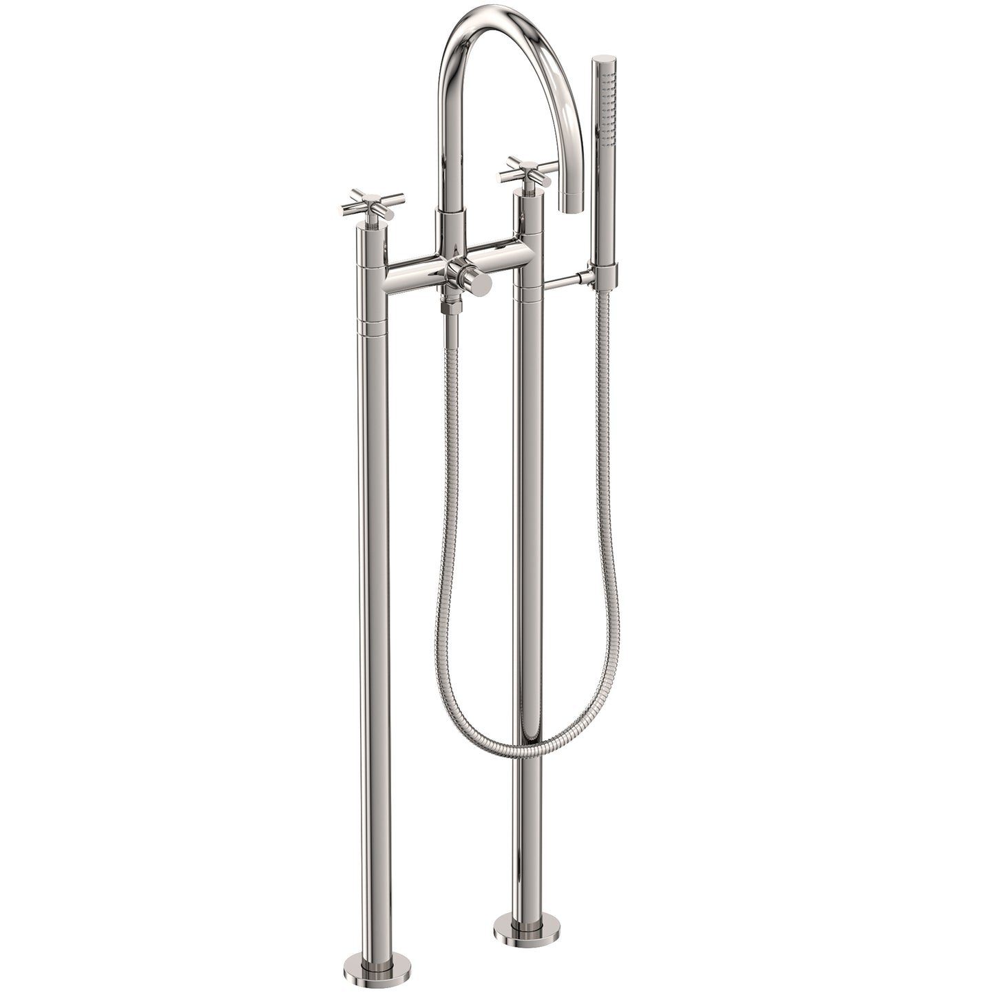 Newport Brass 1500-4262 East Linear Exposed Tub & Hand Shower Set w/Risers