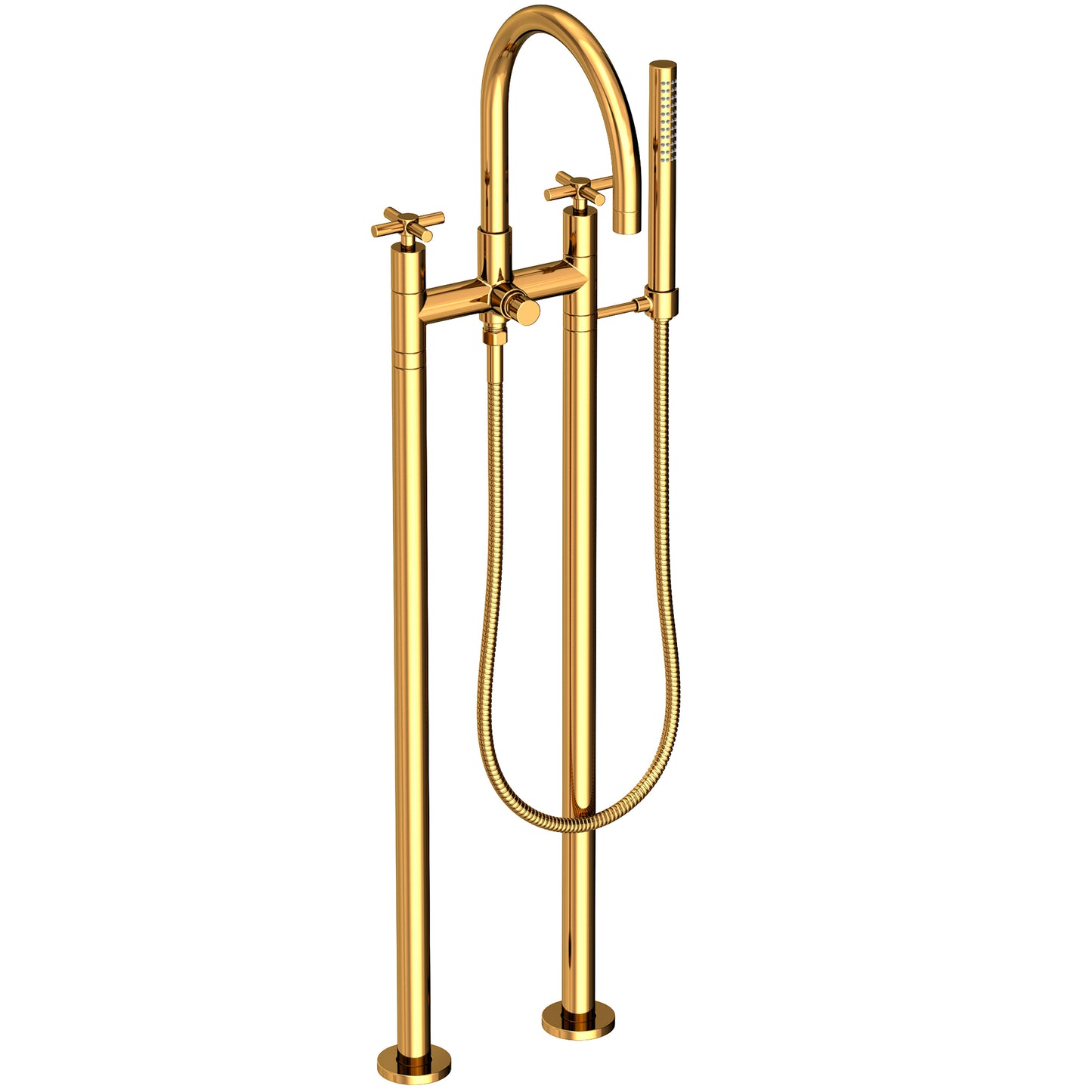 Newport Brass 1500-4262 East Linear Exposed Tub & Hand Shower Set w/Risers