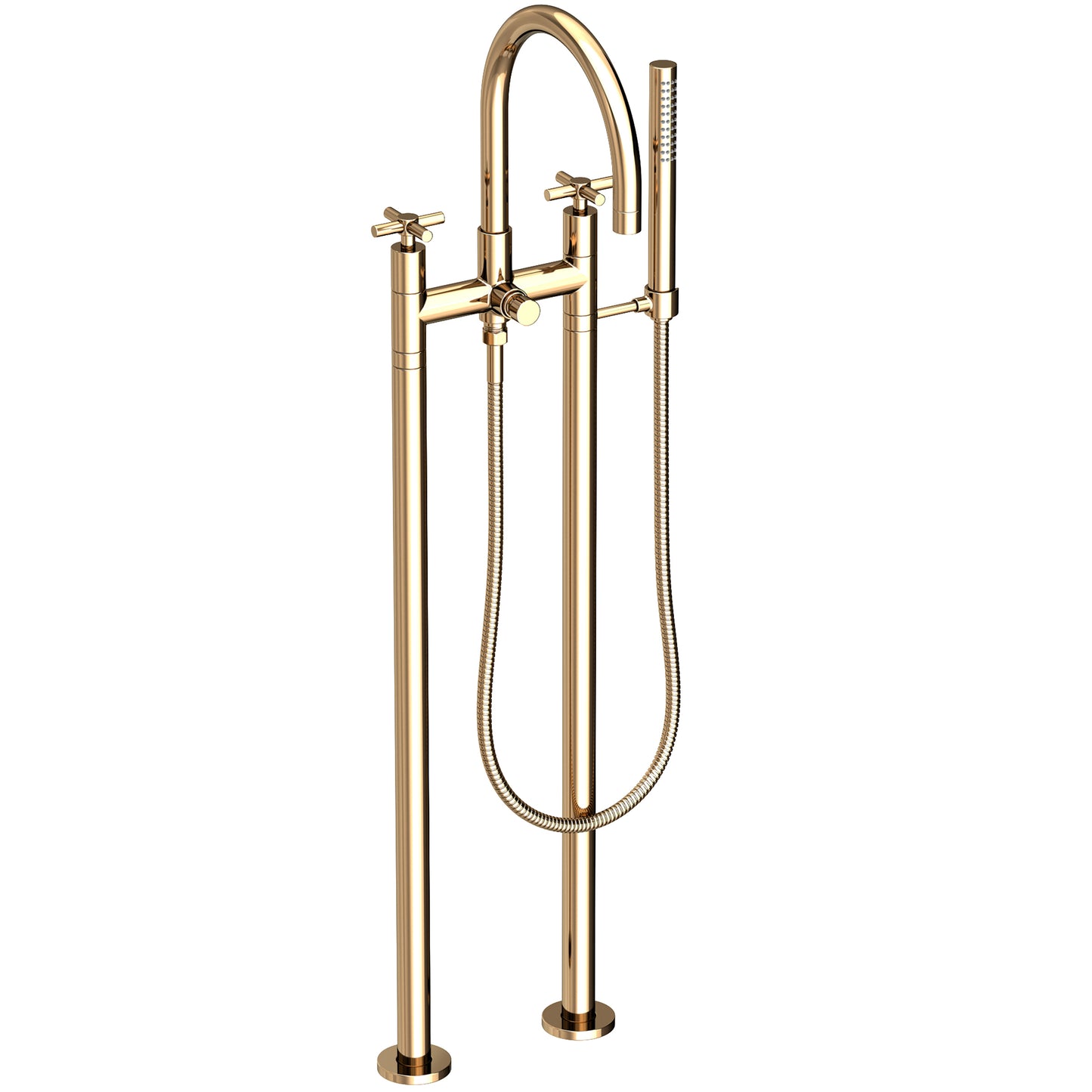 Newport Brass 1500-4262 East Linear Exposed Tub & Hand Shower Set w/Risers