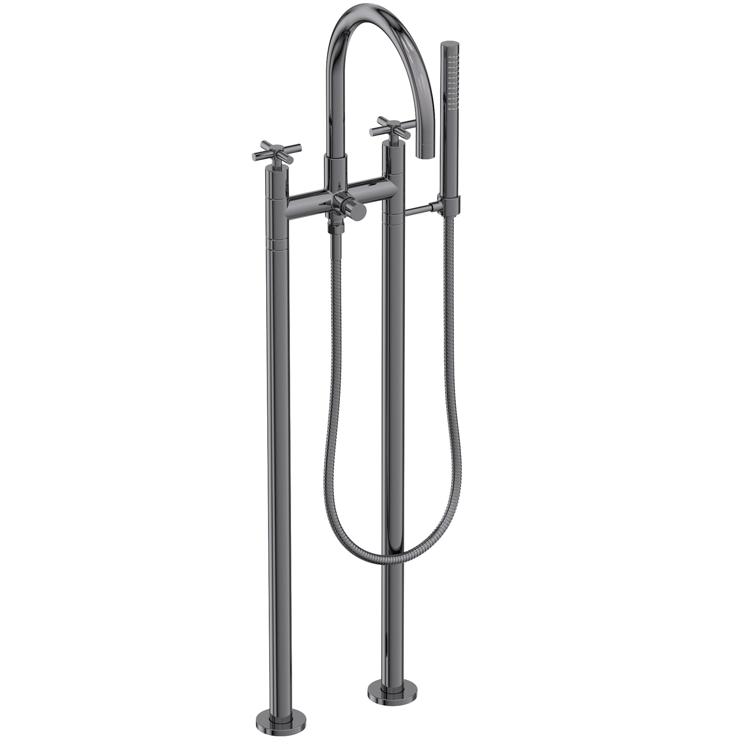 Newport Brass 1500-4262 East Linear Exposed Tub & Hand Shower Set w/Risers