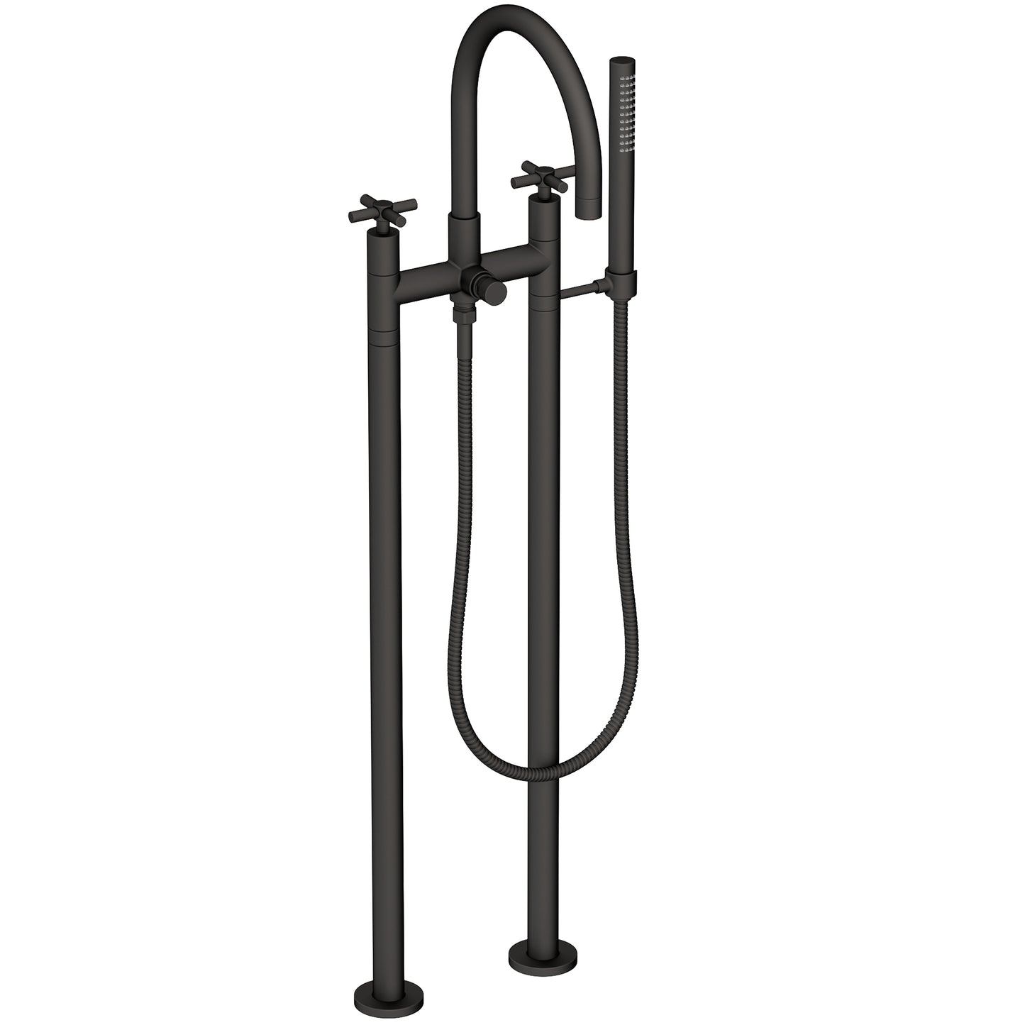 Newport Brass 1500-4262 East Linear Exposed Tub & Hand Shower Set w/Risers