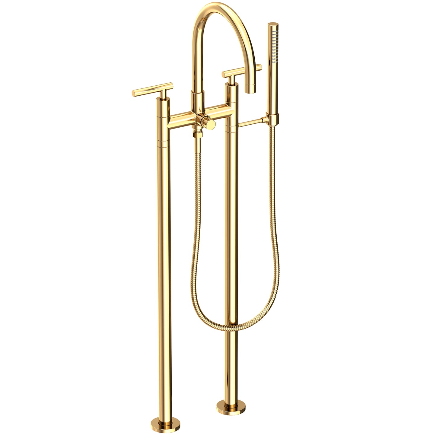 Newport Brass 1500-4263 East Linear Exposed Tub & Hand Shower Set W/Risers