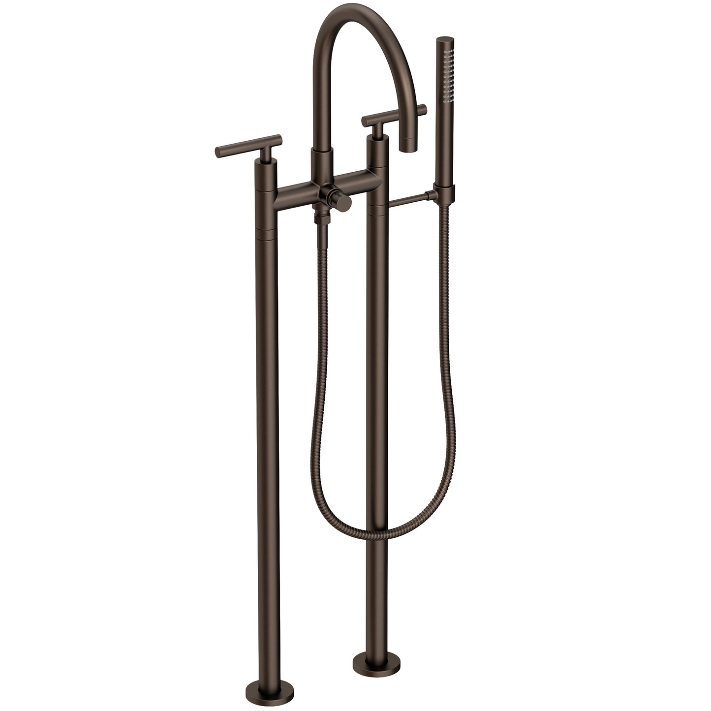 Newport Brass 1500-4263 East Linear Exposed Tub & Hand Shower Set W/Risers