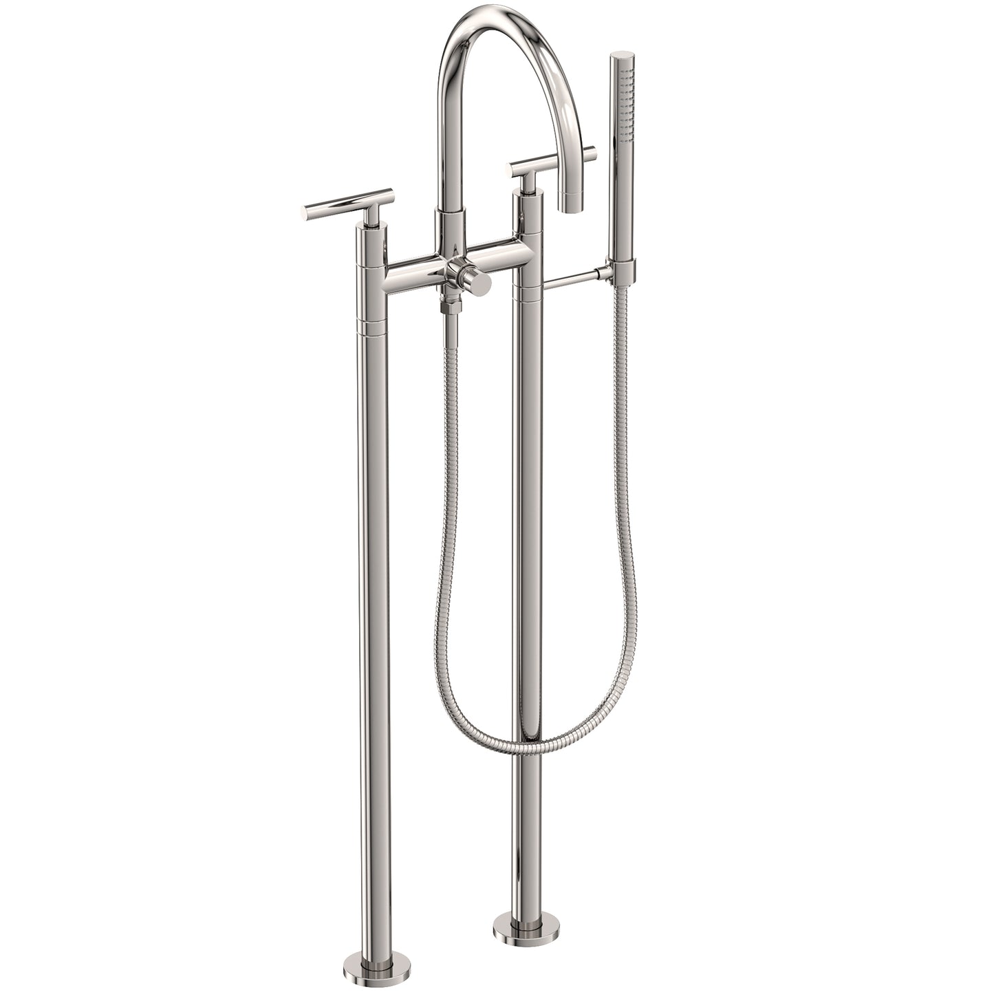 Newport Brass 1500-4263 East Linear Exposed Tub & Hand Shower Set W/Risers