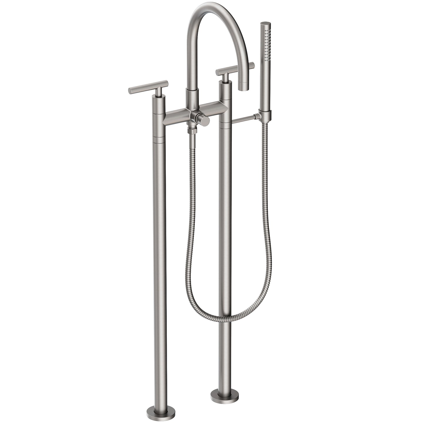 Newport Brass 1500-4263 East Linear Exposed Tub & Hand Shower Set W/Risers