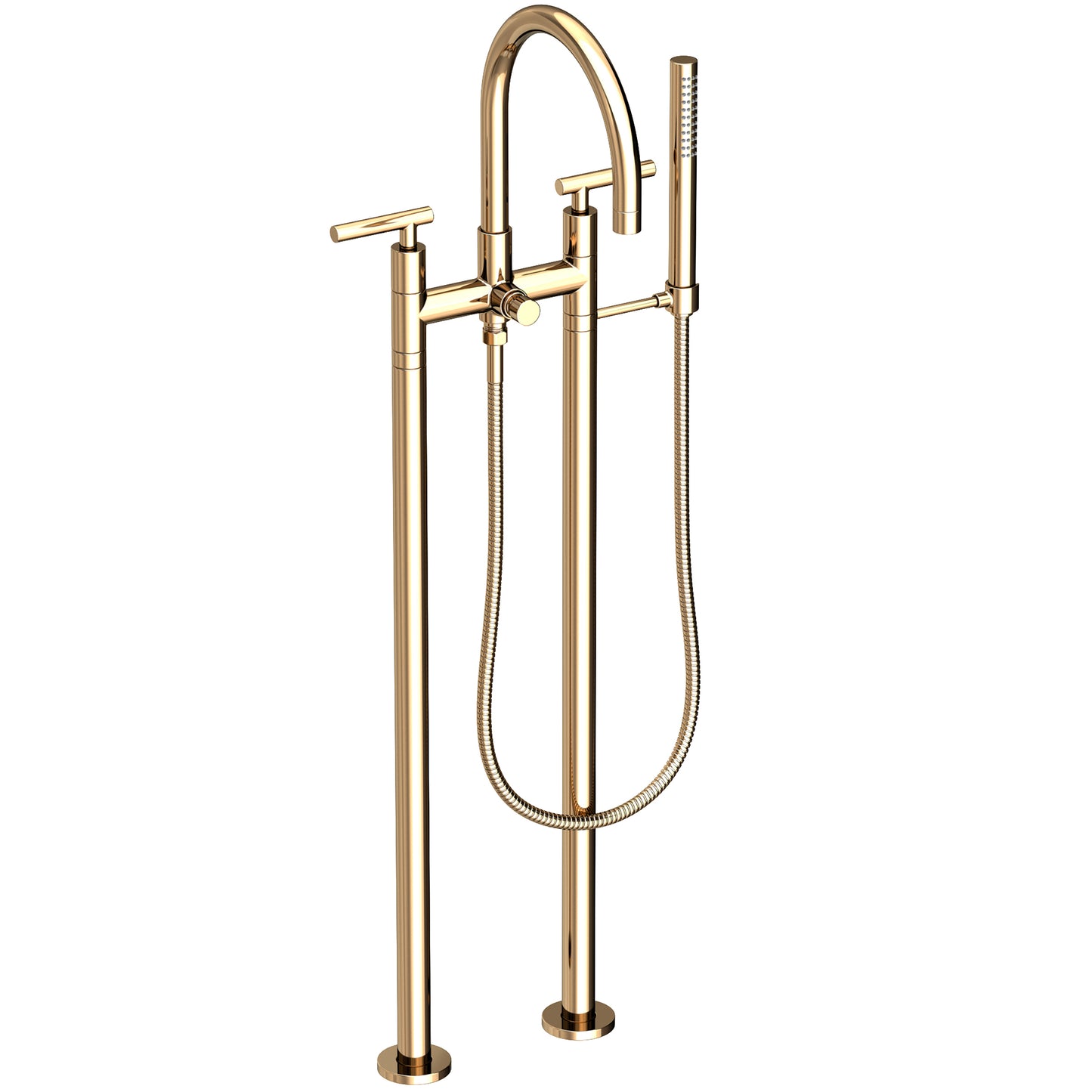 Newport Brass 1500-4263 East Linear Exposed Tub & Hand Shower Set W/Risers