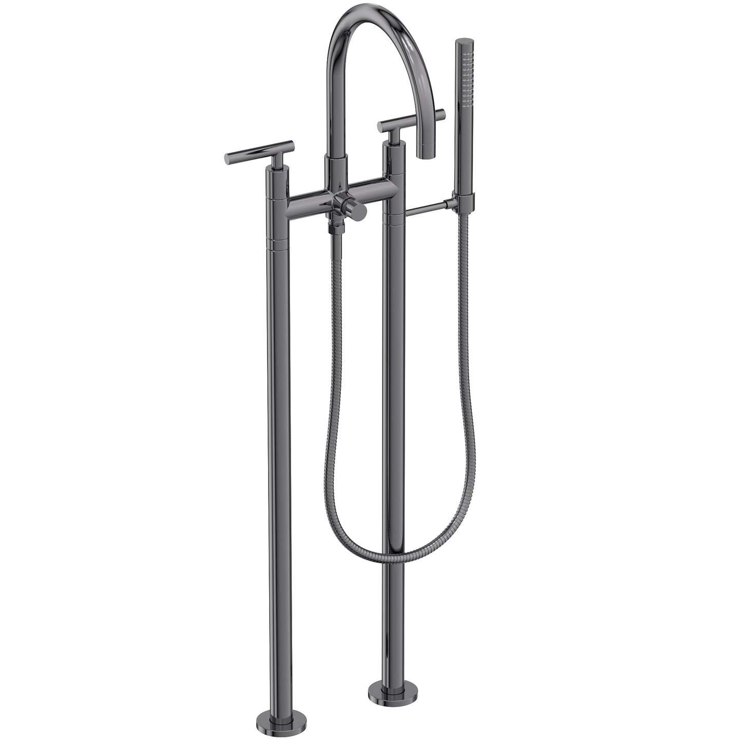 Newport Brass 1500-4263 East Linear Exposed Tub & Hand Shower Set W/Risers