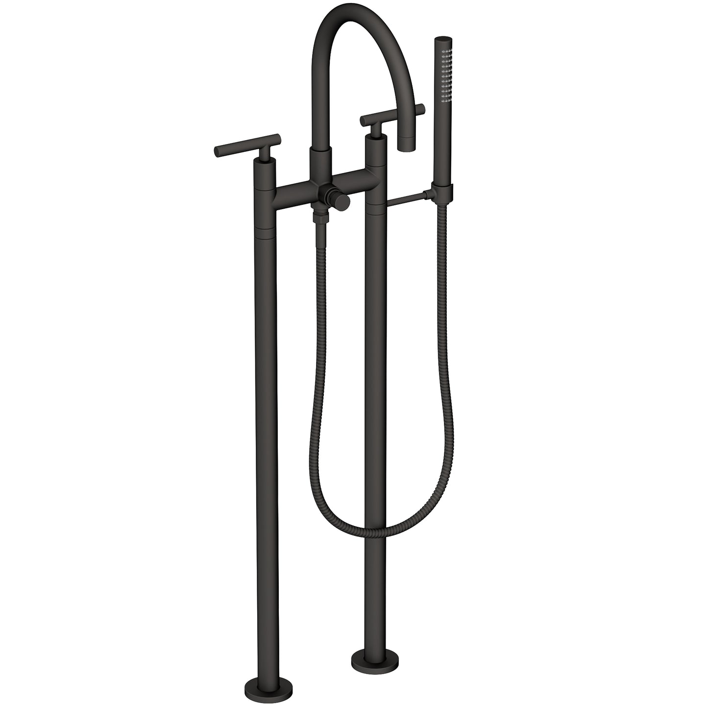 Newport Brass 1500-4263 East Linear Exposed Tub & Hand Shower Set W/Risers