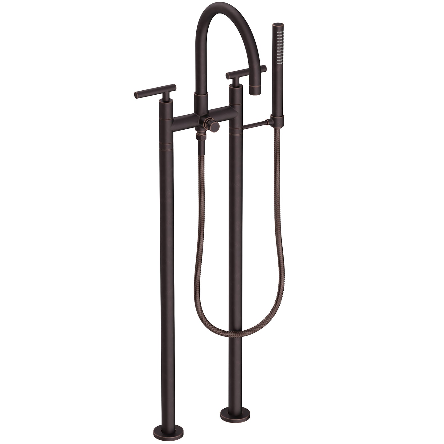 Newport Brass 1500-4263 East Linear Exposed Tub & Hand Shower Set W/Risers