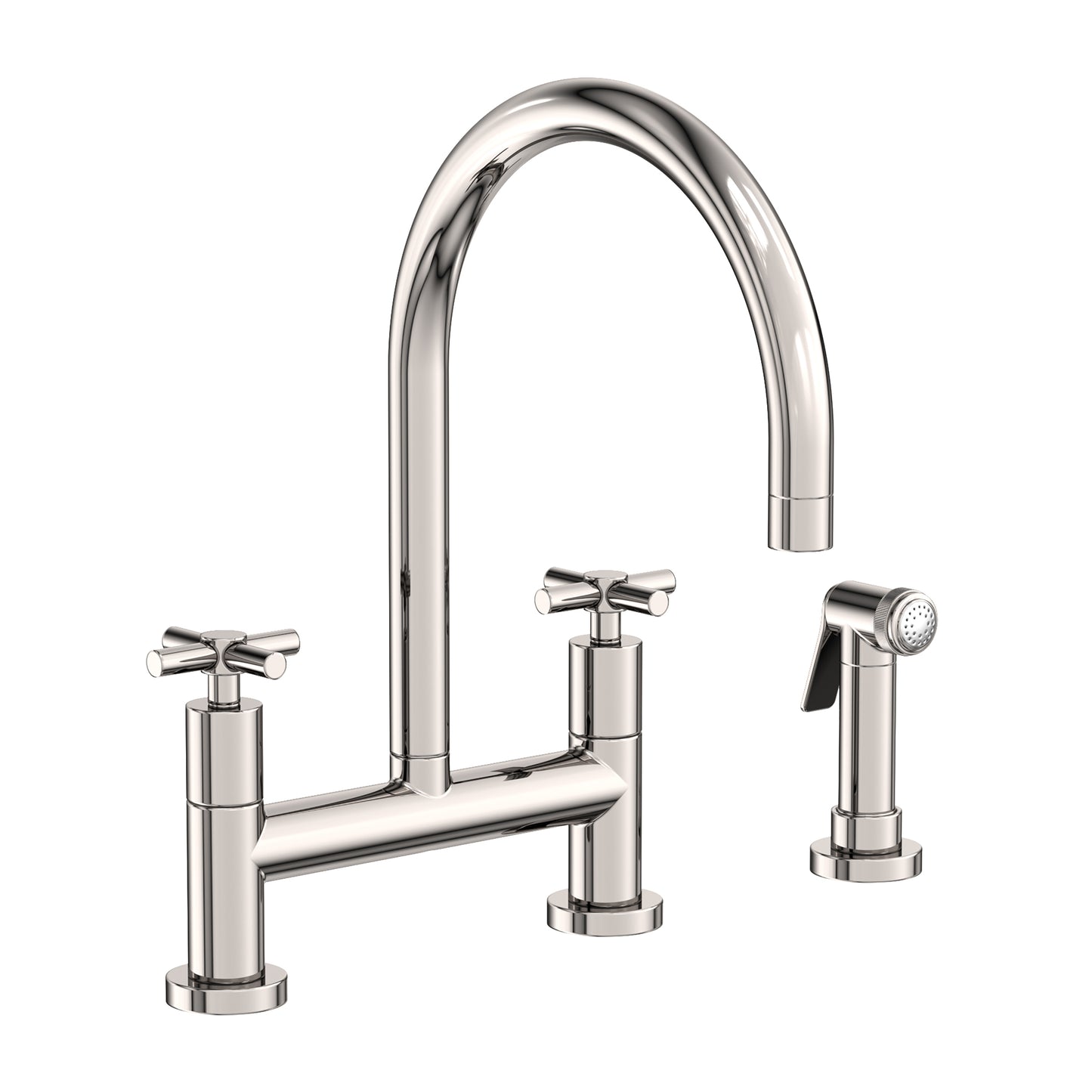 Newport Brass 1500-5412 East Linear Kitchen Bridge Faucet With Side Spray