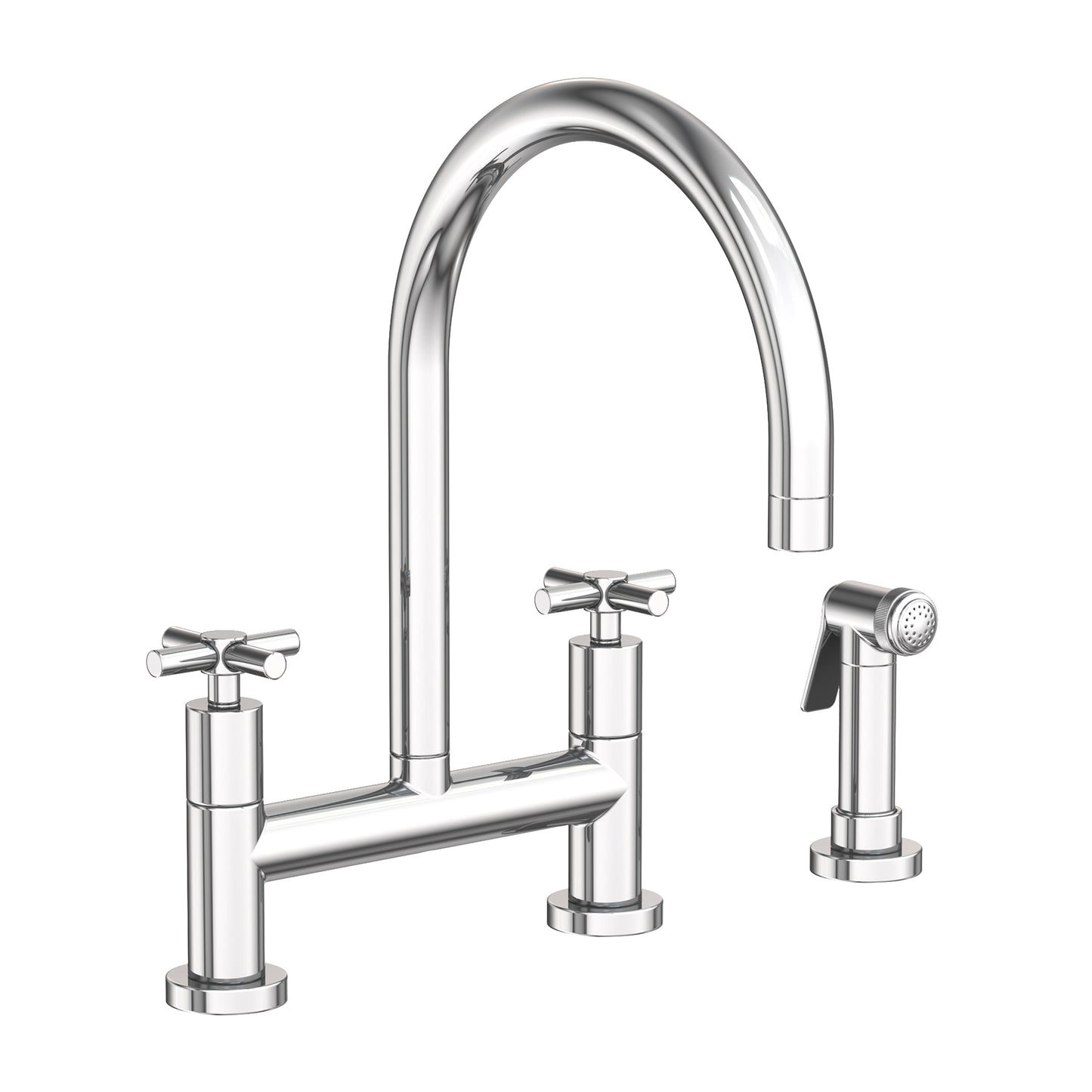 Newport Brass 1500-5412 East Linear Kitchen Bridge Faucet With Side Spray