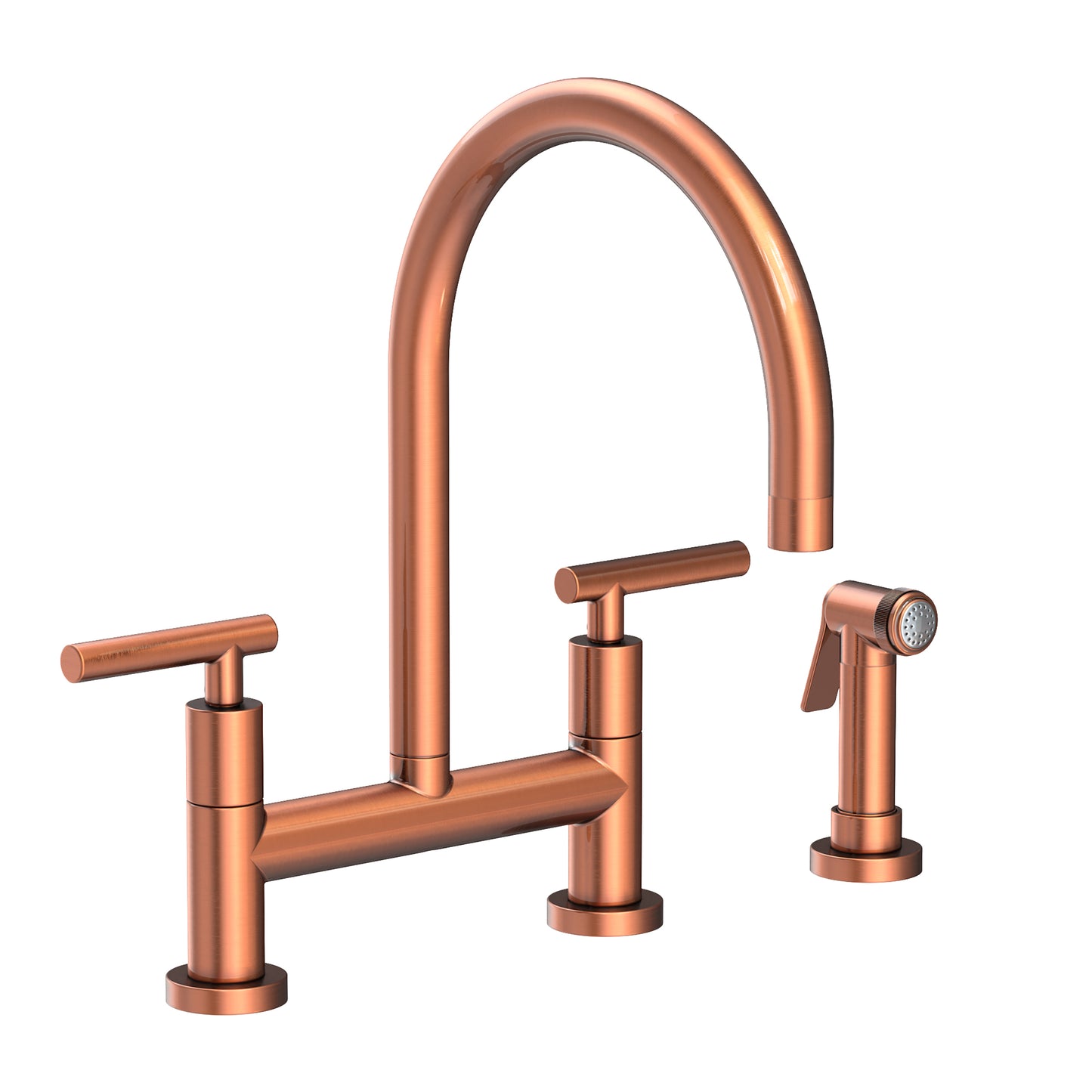 Newport Brass 1500-5413 East Linear Kitchen Bridge Faucet with Side Spray
