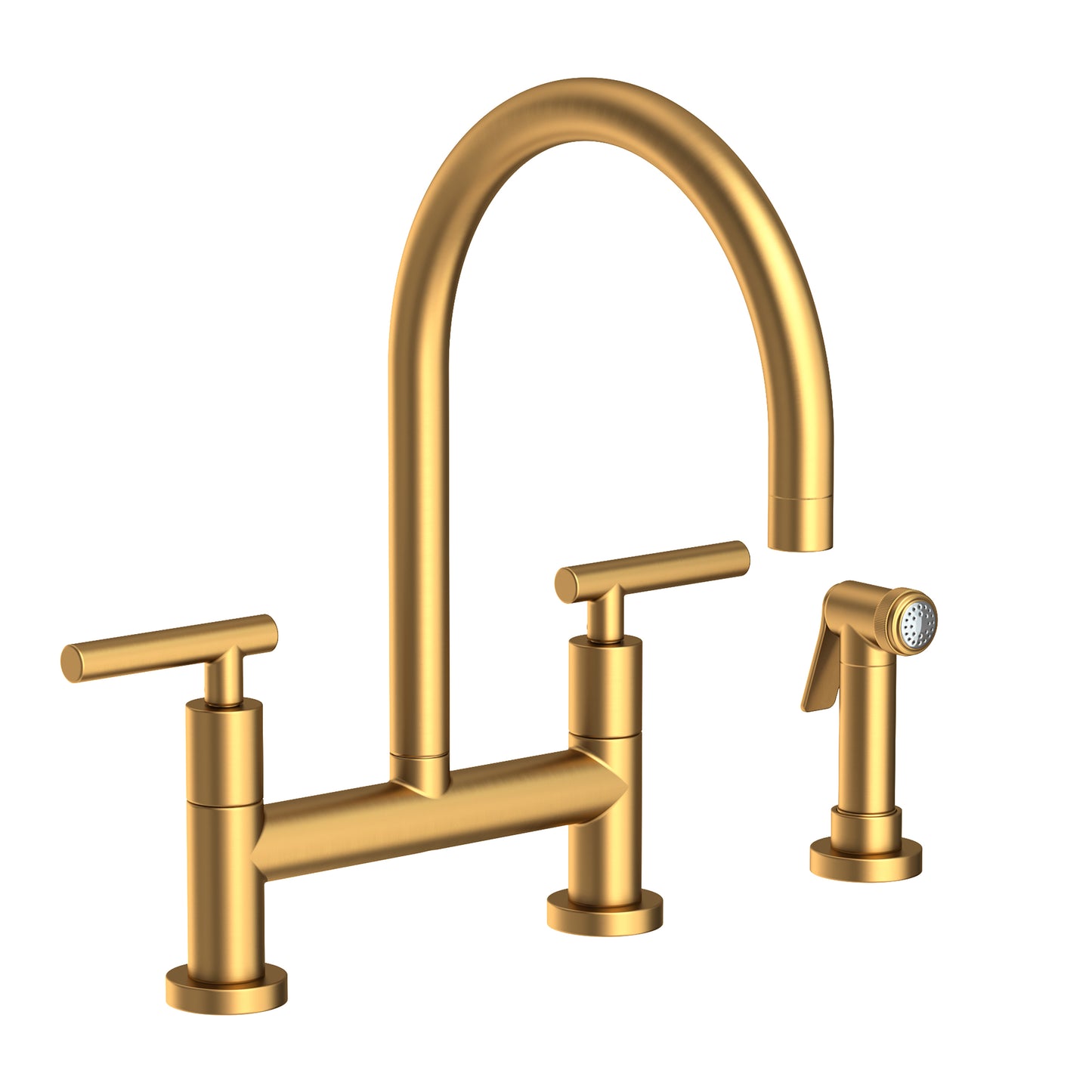 Newport Brass 1500-5413 East Linear Kitchen Bridge Faucet with Side Spray