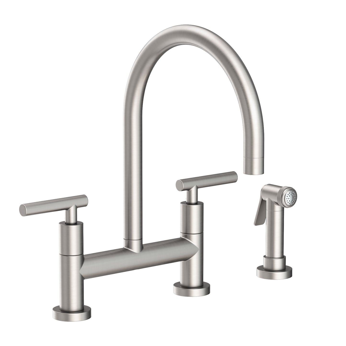 Newport Brass 1500-5413 East Linear Kitchen Bridge Faucet with Side Spray