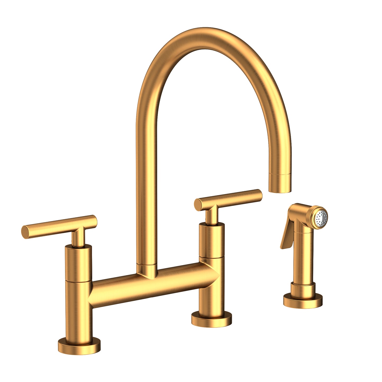 Newport Brass 1500-5413 East Linear Kitchen Bridge Faucet with Side Spray