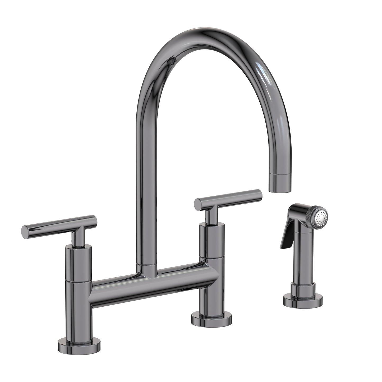 Newport Brass 1500-5413 East Linear Kitchen Bridge Faucet with Side Spray