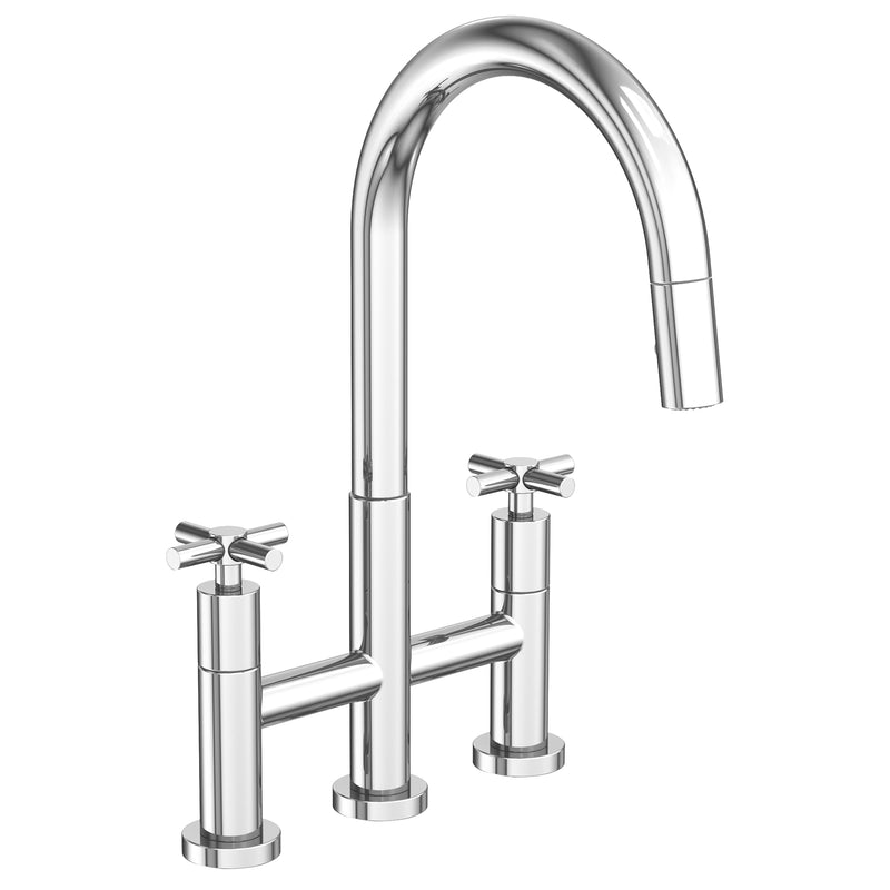 Newport Brass 1500-5462 East Linear Kitchen Bridge Pull-Down Faucet