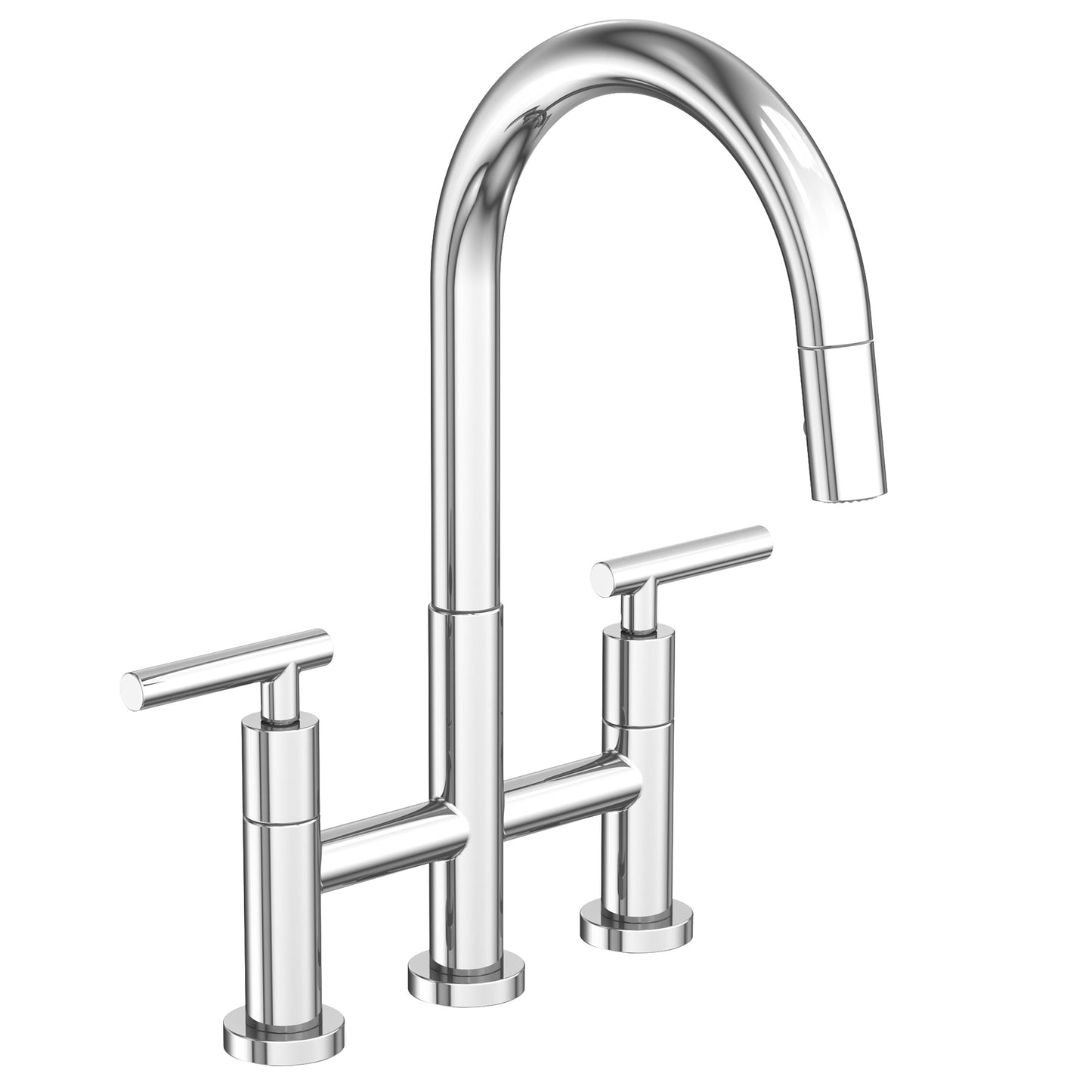 Newport Brass 1500-5463 East Linear Kitchen Bridge Pull-Down Faucet