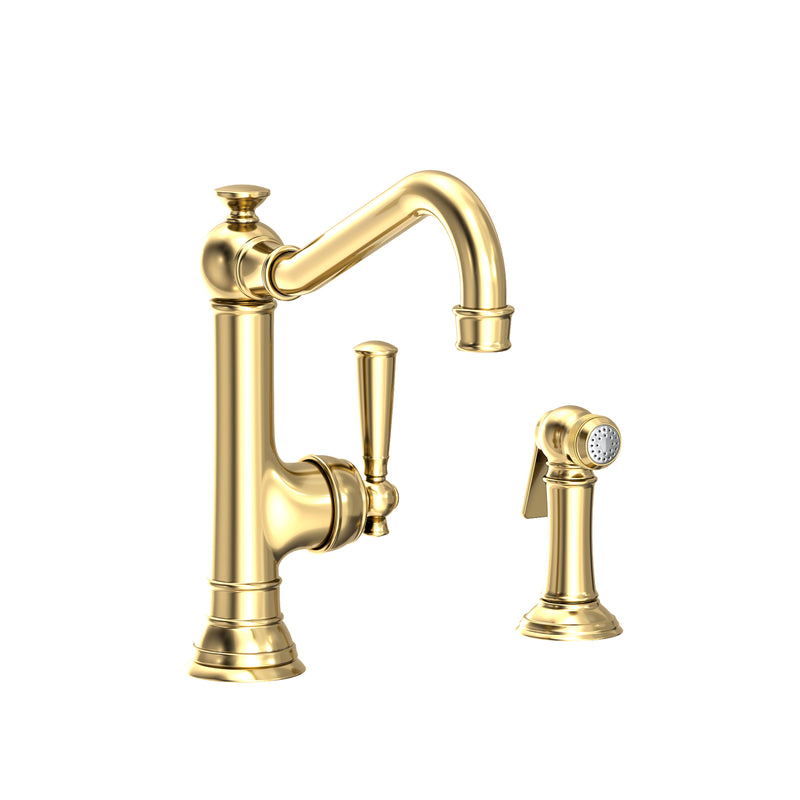Newport Brass 2470-5313 Jacobean Single Handle Kitchen Faucet with Side Spray