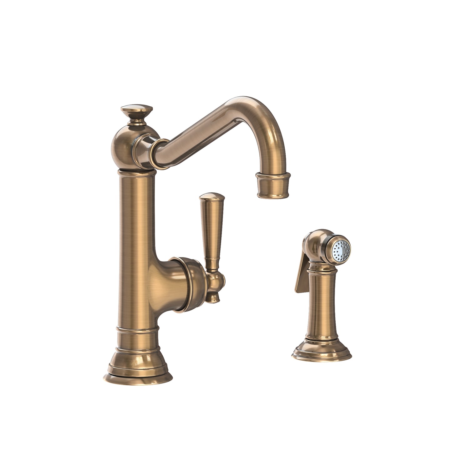 Newport Brass 2470-5313 Jacobean Single Handle Kitchen Faucet With Side Spray