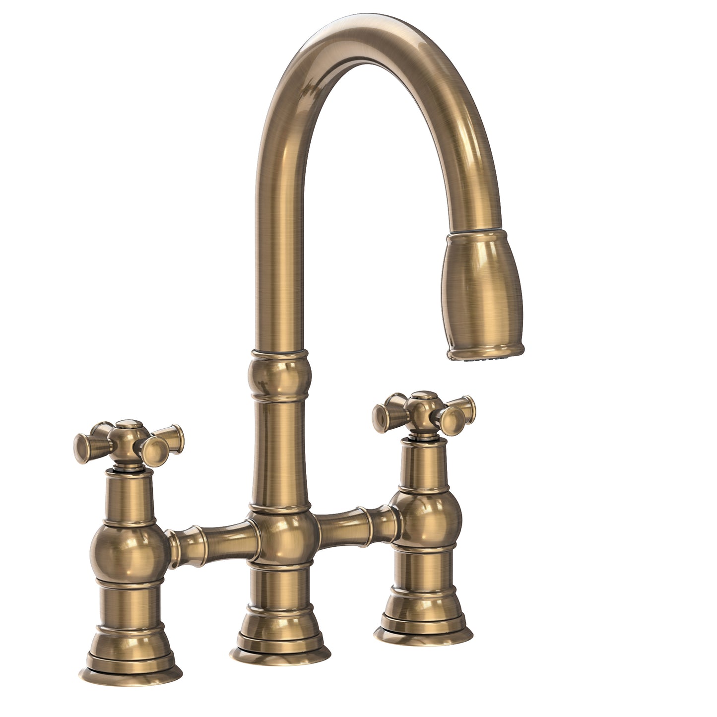 Newport Brass 2470-5462 Jacobean Kitchen Bridge Pull-Down Faucet